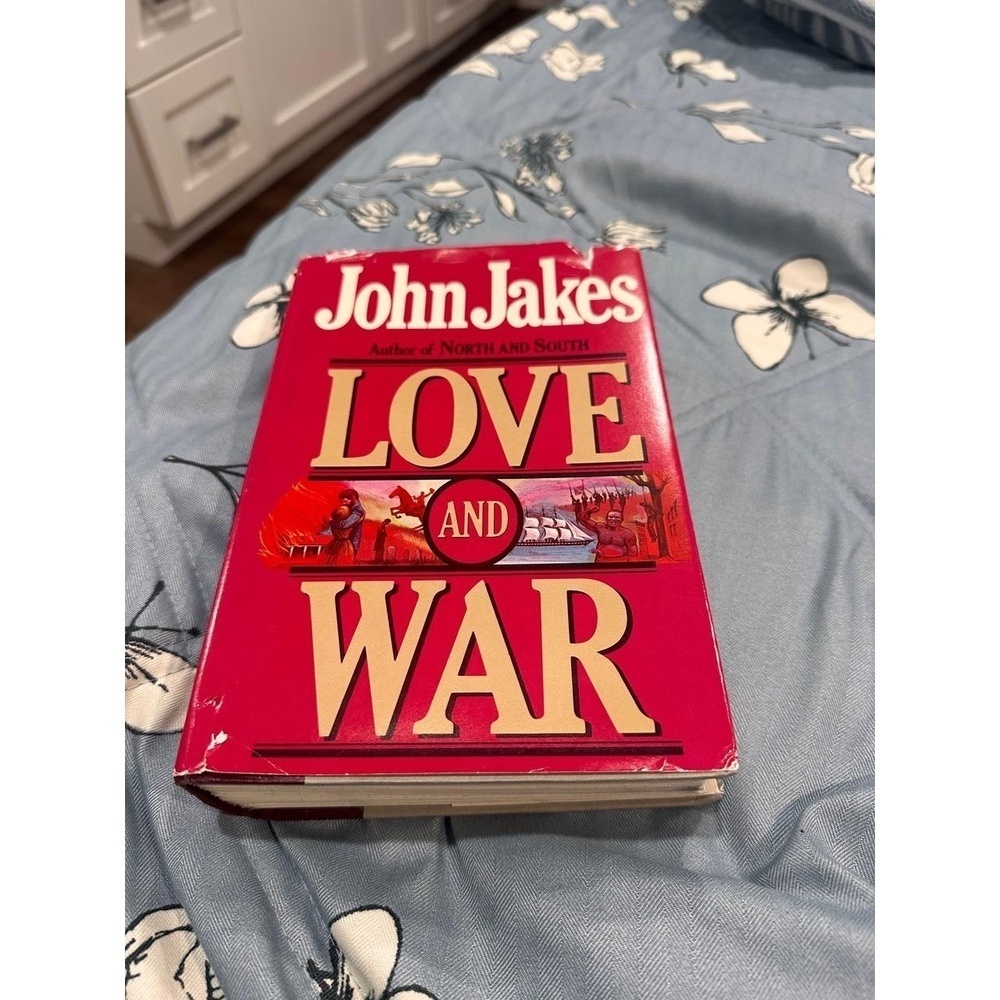 John Jakes Love And War Novel Historical Fiction Civil War Saga Red Hardcover - Picture 2 of 5